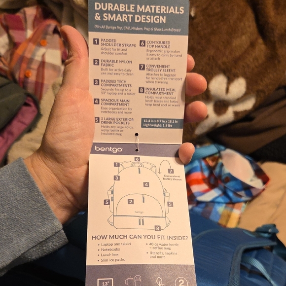 Navy Men's Backpack - Picture 3 of 5